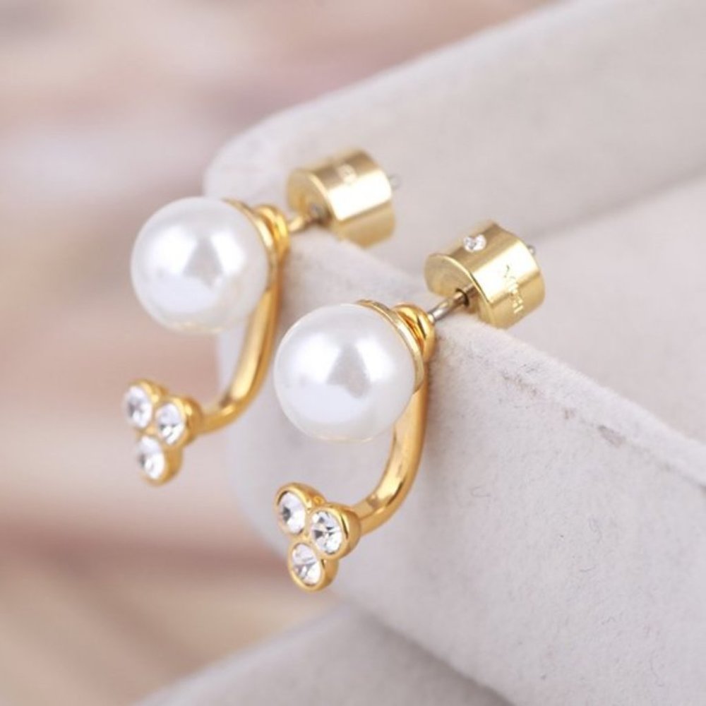 Michael Kors Pearl Back-Mount Stud Earrings